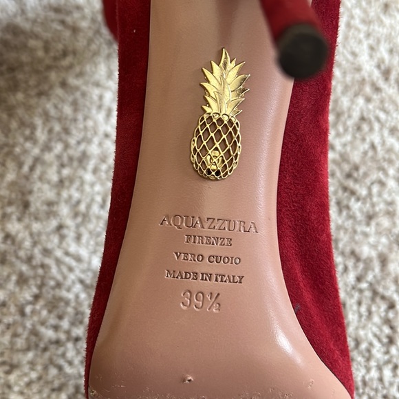 Aquazzura 85m red suede boot - Picture 9 of 9